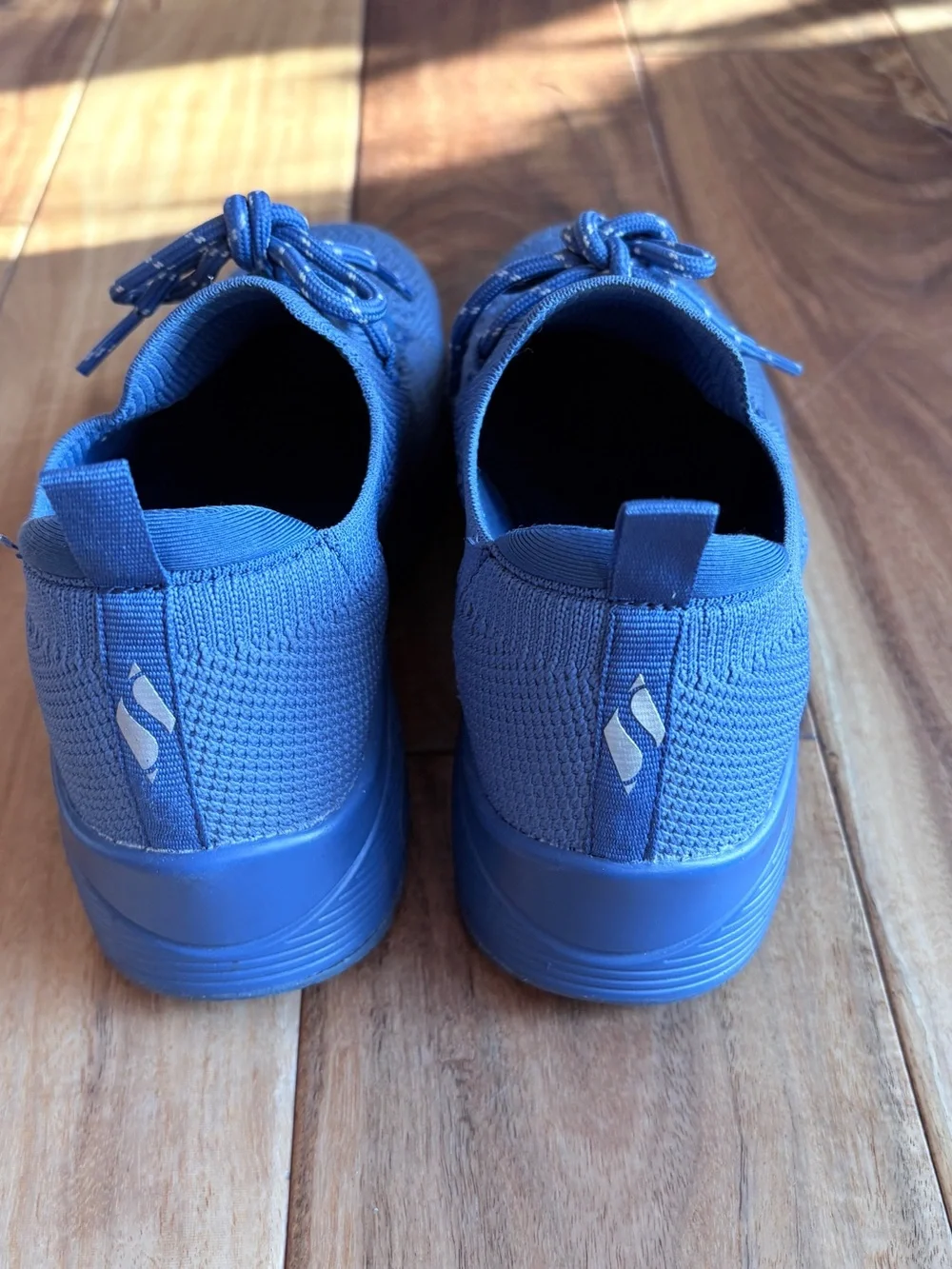 Skechers Women's Royal Blue Knit Slip-On Sneakers